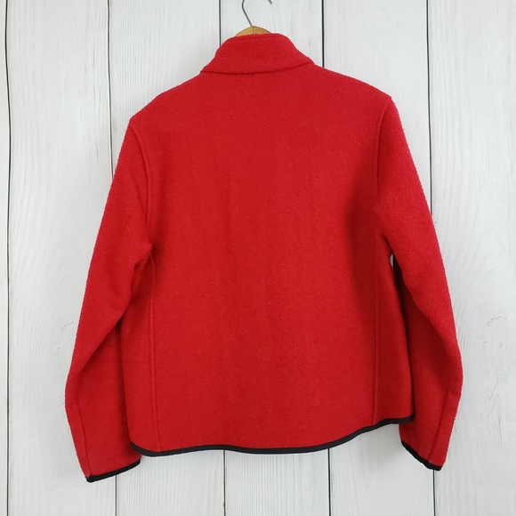 Woolrich Large Red Nordic Wool Zippered Jacket - Picture 2 of 8